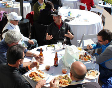 Guests enjoying made-to-order breakfast