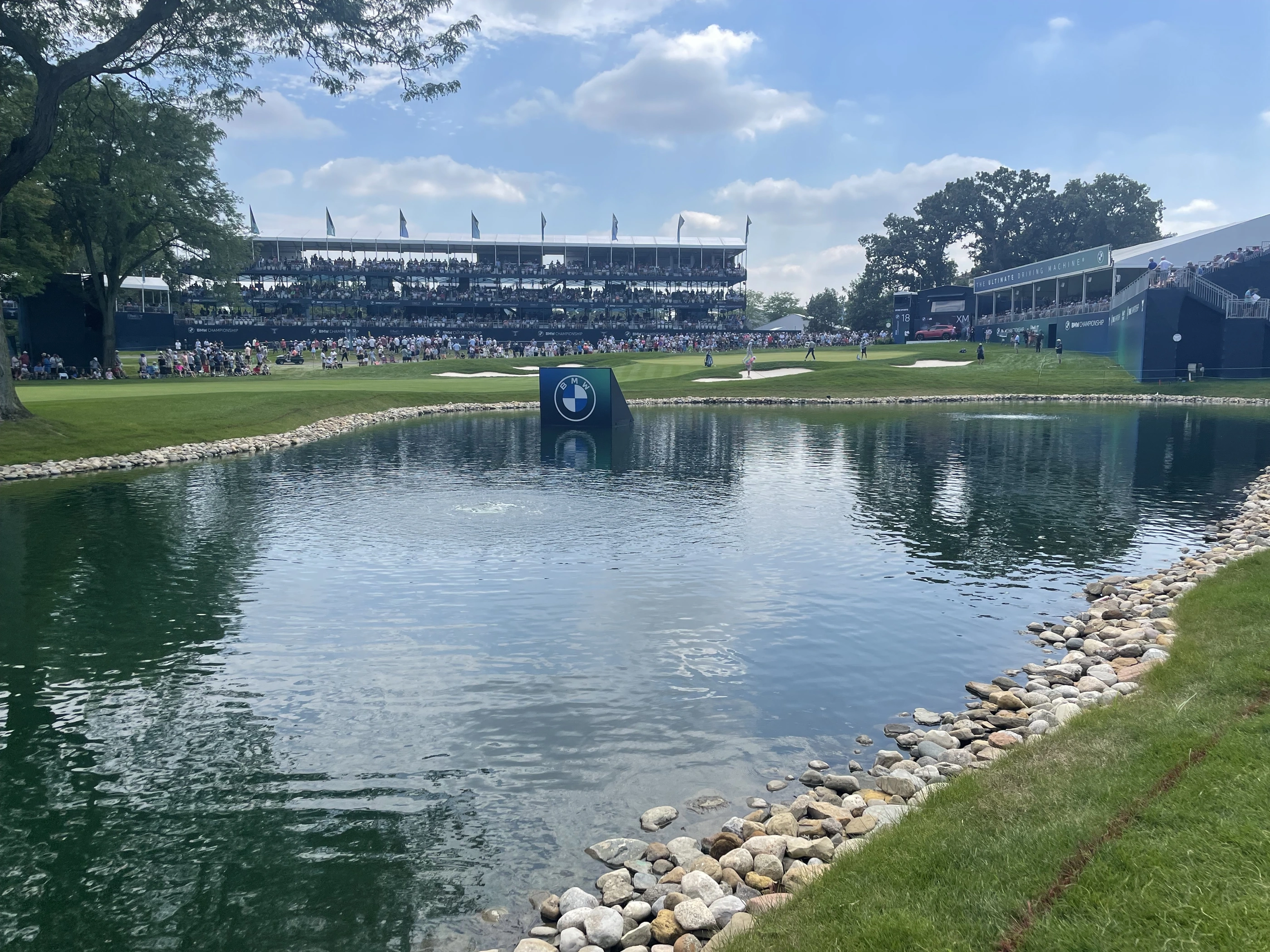 Olympia Fields golf course; right-side third-party hospitality cropped out