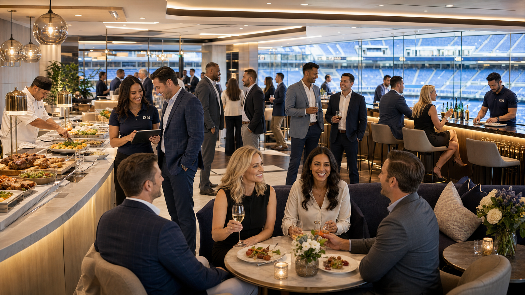 Private stadium club hospitality