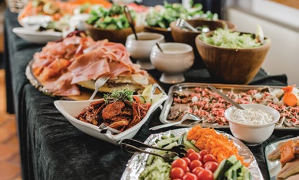 Hospitality buffet from the supplied Super Bowl PDF