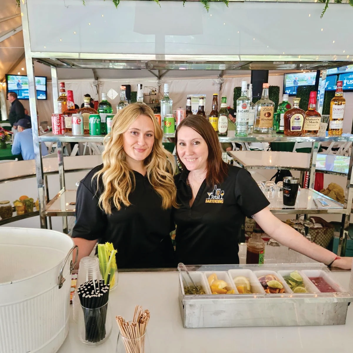 ISM bartenders at the open bar