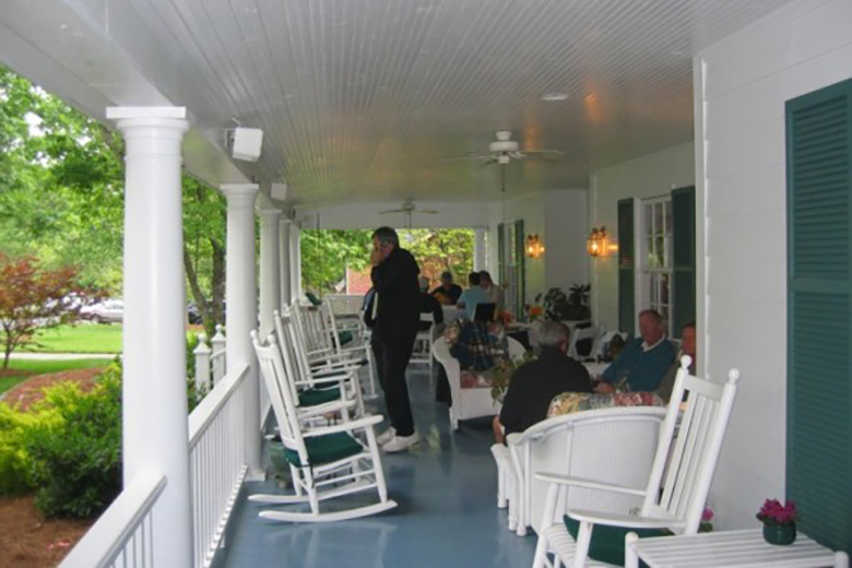 Guests on the porch at ISM Truist hospitality, supplied by Michael Scotta