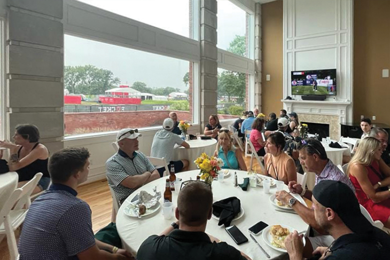 ISM guests enjoying hospitality at Detroit Golf Club
