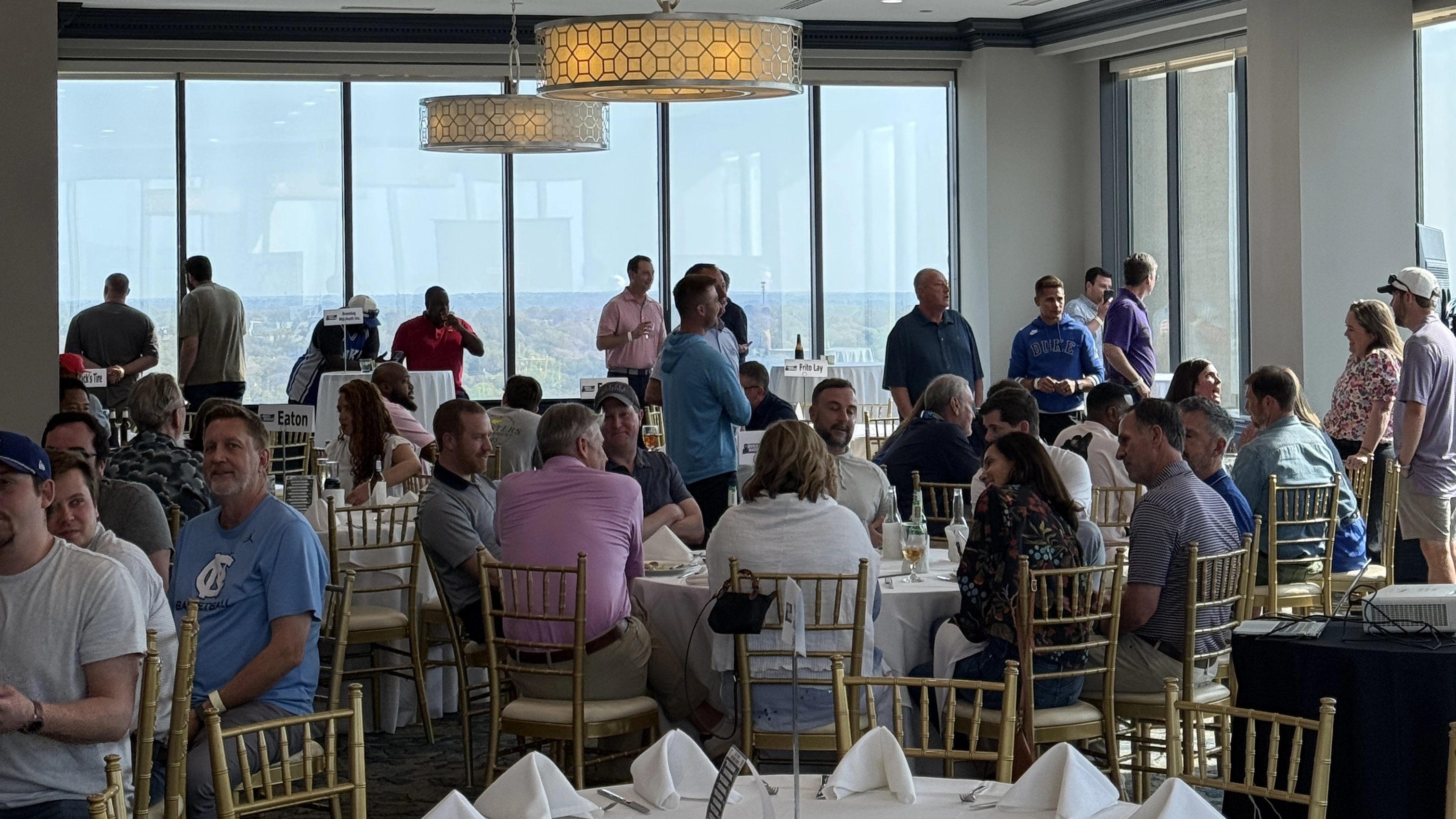 Guests connecting in an ISM hospitality room