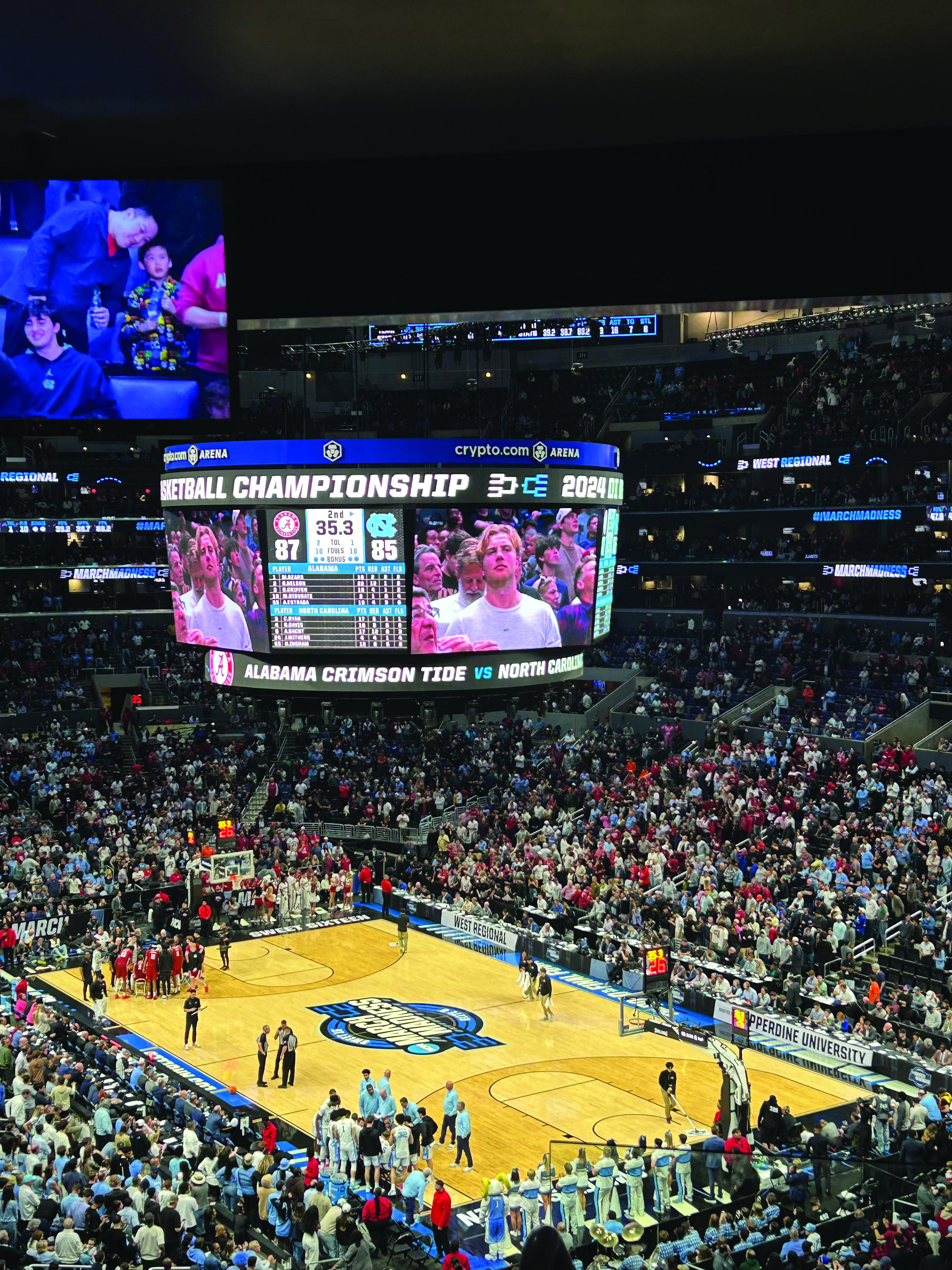 NCAA Tournament crowd and court from ISM’s event photography