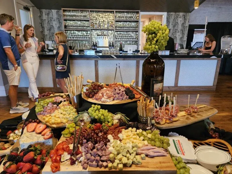 Food display at a hospitality reception