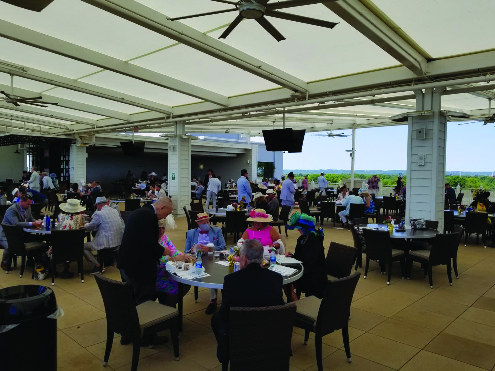 Covered trackside hospitality terrace, original supplied by Michael Scotta