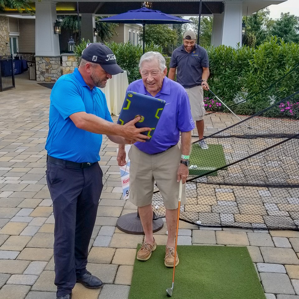 WWII Combat Fighter Pilot Alan Shapiro working on his swing with our teaching pros